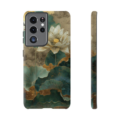 Zen Stained Glass Lotus Floral Design Phone Case