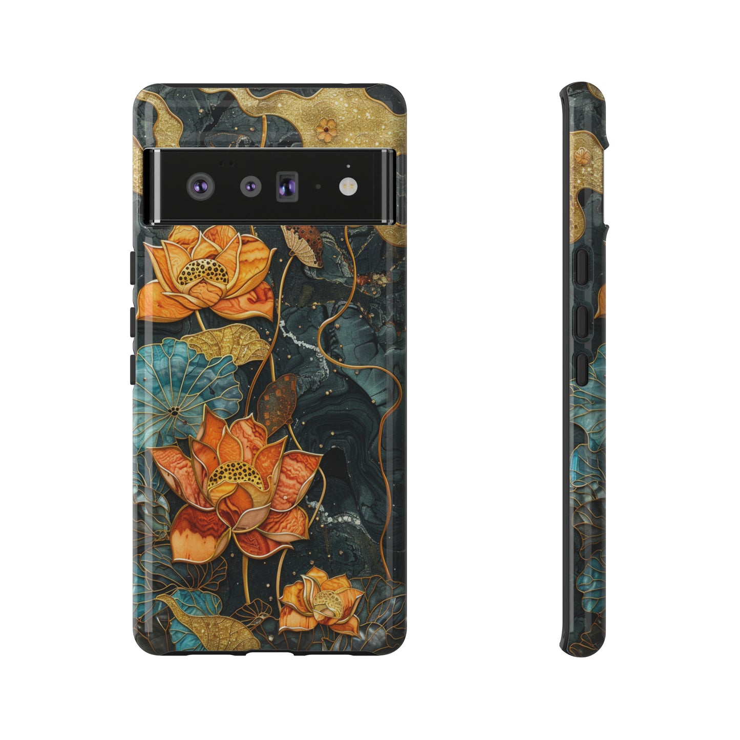 Chiyogami Floral Scroll Work Phone Case