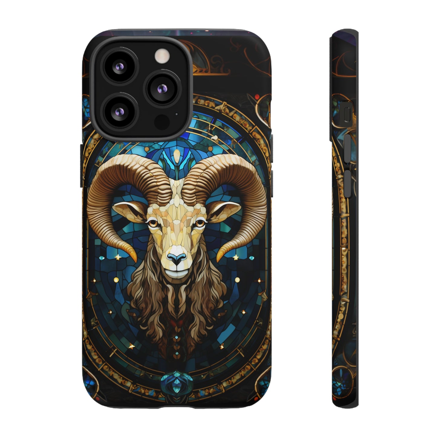 Aries Astrology Stained Glass Design Phone Case