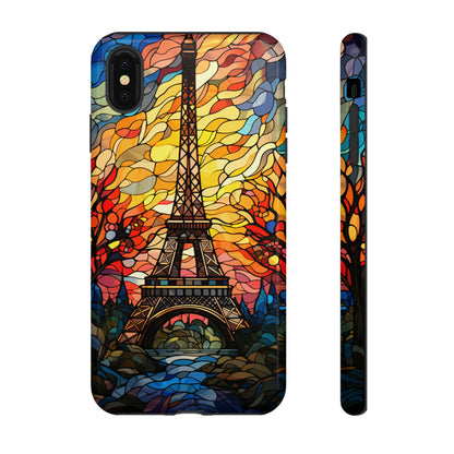 Parisian Elegance: Stained Glass Eiffel Tower | Artistic Flair iPhone Case for iPhone Models 11 through 14 Pro Max, Samsung Galaxy, and Google Pixel