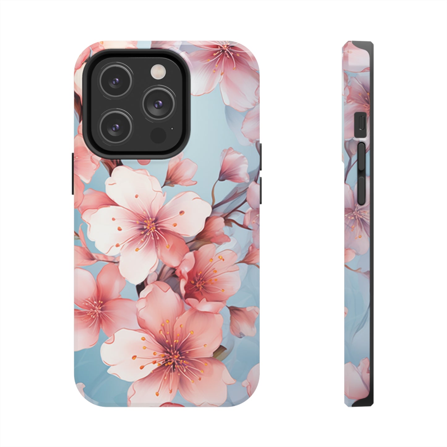 Pretty in Pink Flowers Tough iPhone Case | Floral Phone Cover