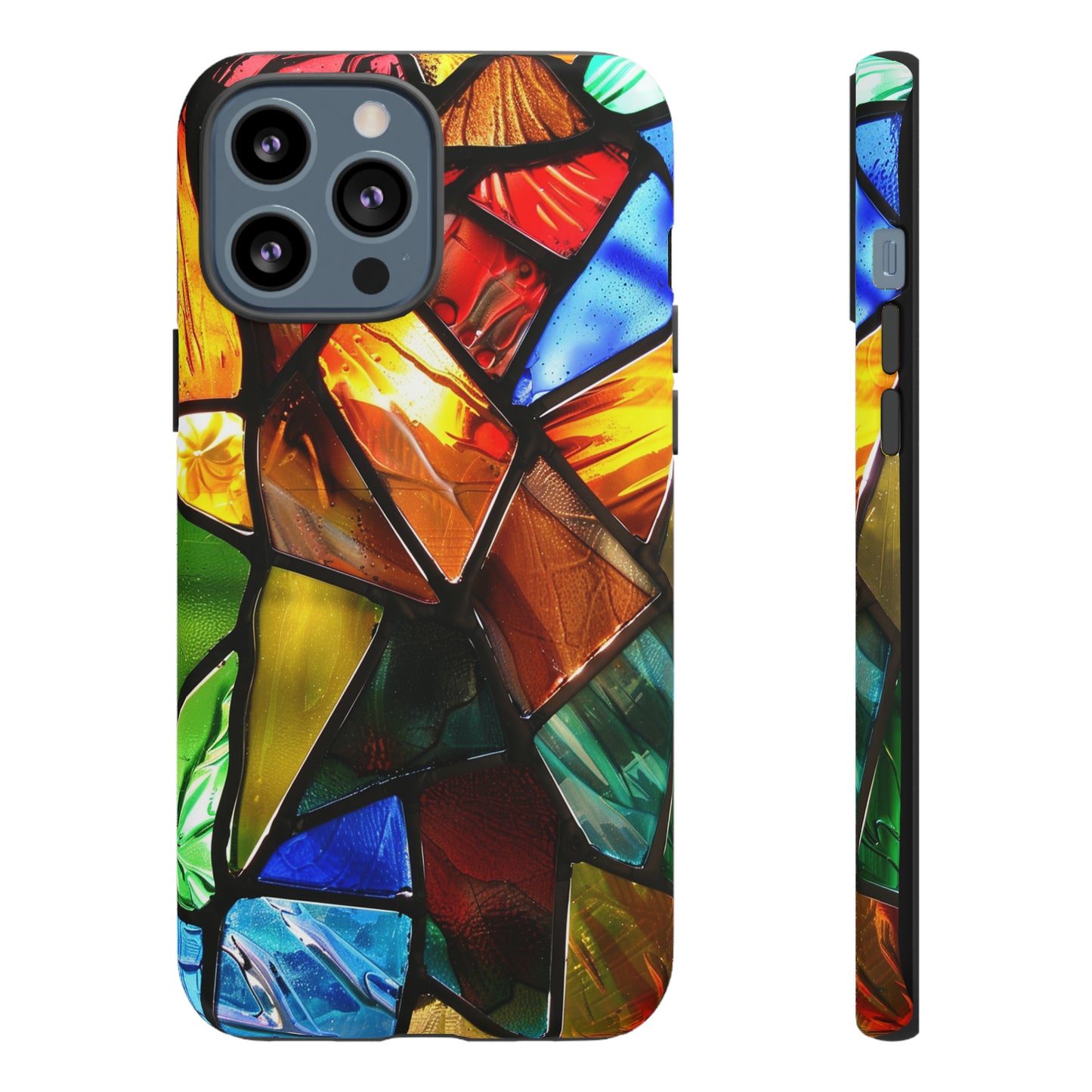 Color Explosion Abstract Stained Glass Phone Case