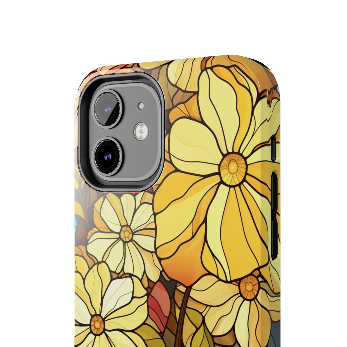 Kaleidoscopic Elegance: Stained Glass Vintage Floral iPhone Case – Timeless Beauty Illuminated