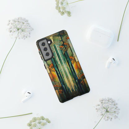 Art Deco Stained Glass floral Phone Case for iPhone 15, 14, Pro Max, 13, 12 & Samsung Galaxy S23, S22, S21, Google Pixel