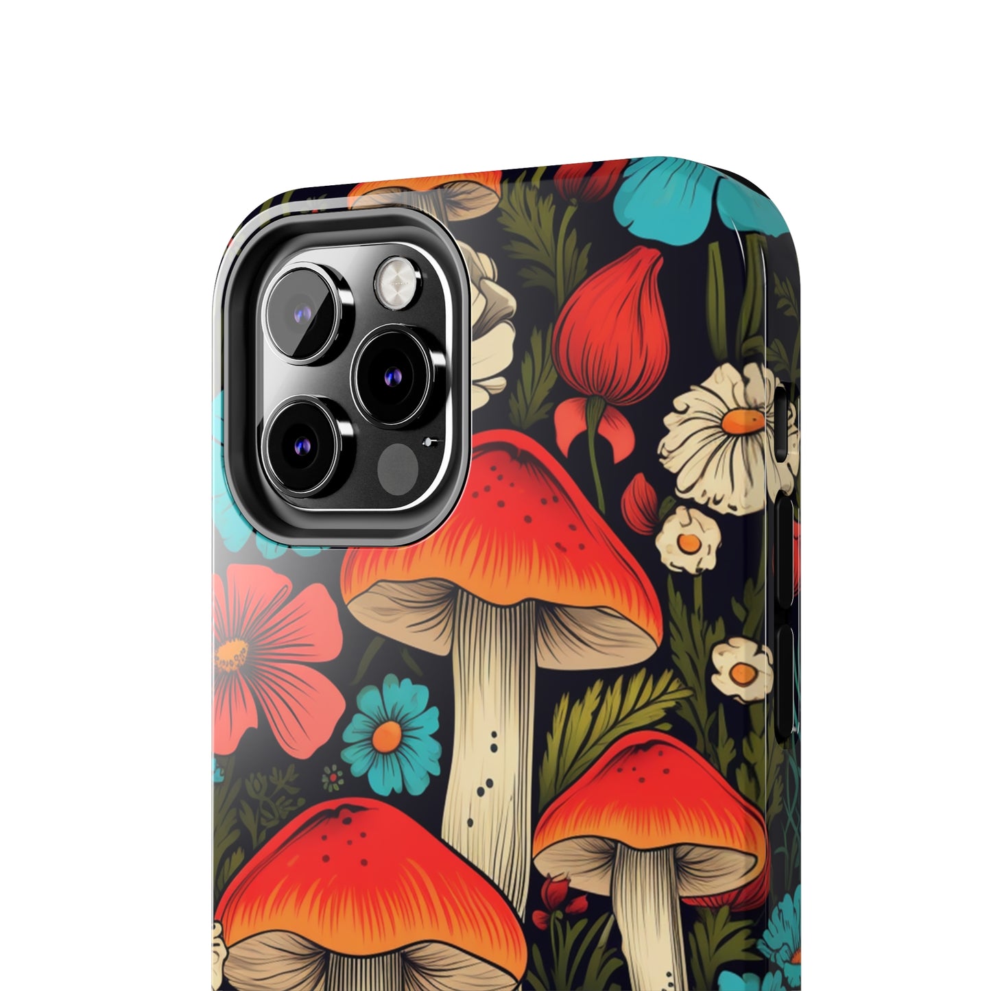 Psychedelic Retro Mushrooms iPhone case | Dive into Vintage Vibes