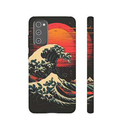 Great Wave off Kanagawa Retro Sunset