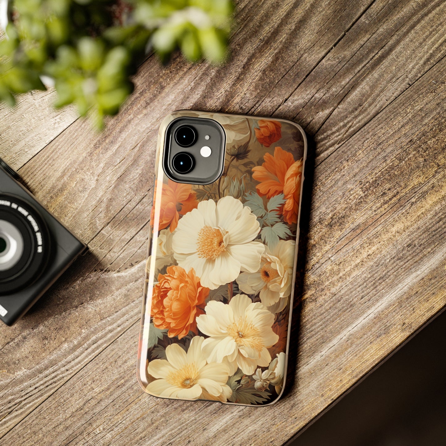 Vintage Floral Aesthetic Phone Tough Case Antique Print for iPhone 14 11 Pro 12 13 XR XS X 7+ 8 Boho Nature Flowers Cottage Core