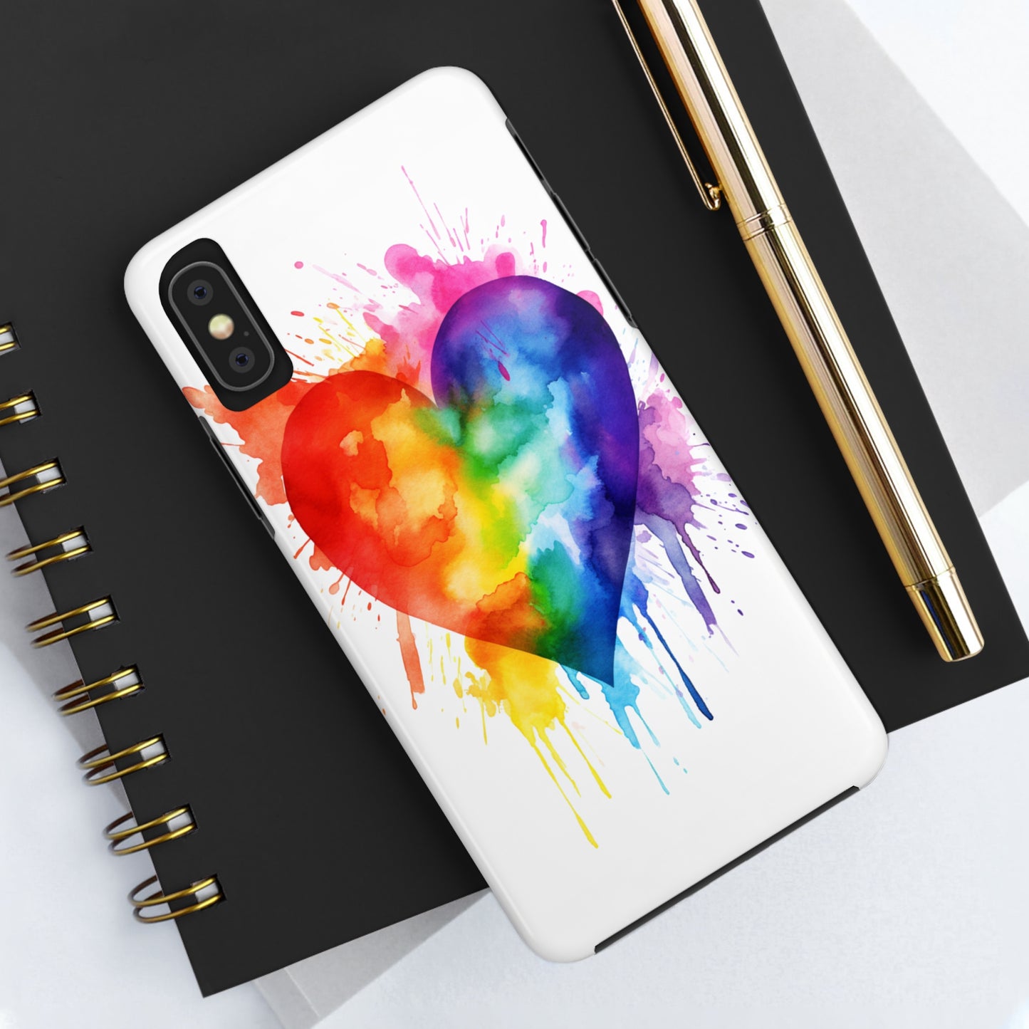 Gay Pride Rainbow Heart iPhone Case | Embrace Love, Equality, and LGBTQ+ Pride