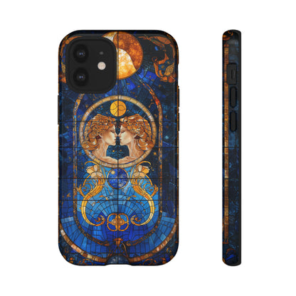 Gemini Astrology Stained Glass Phone Case