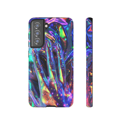 Marbled opalescent Holographic Print Phone Case