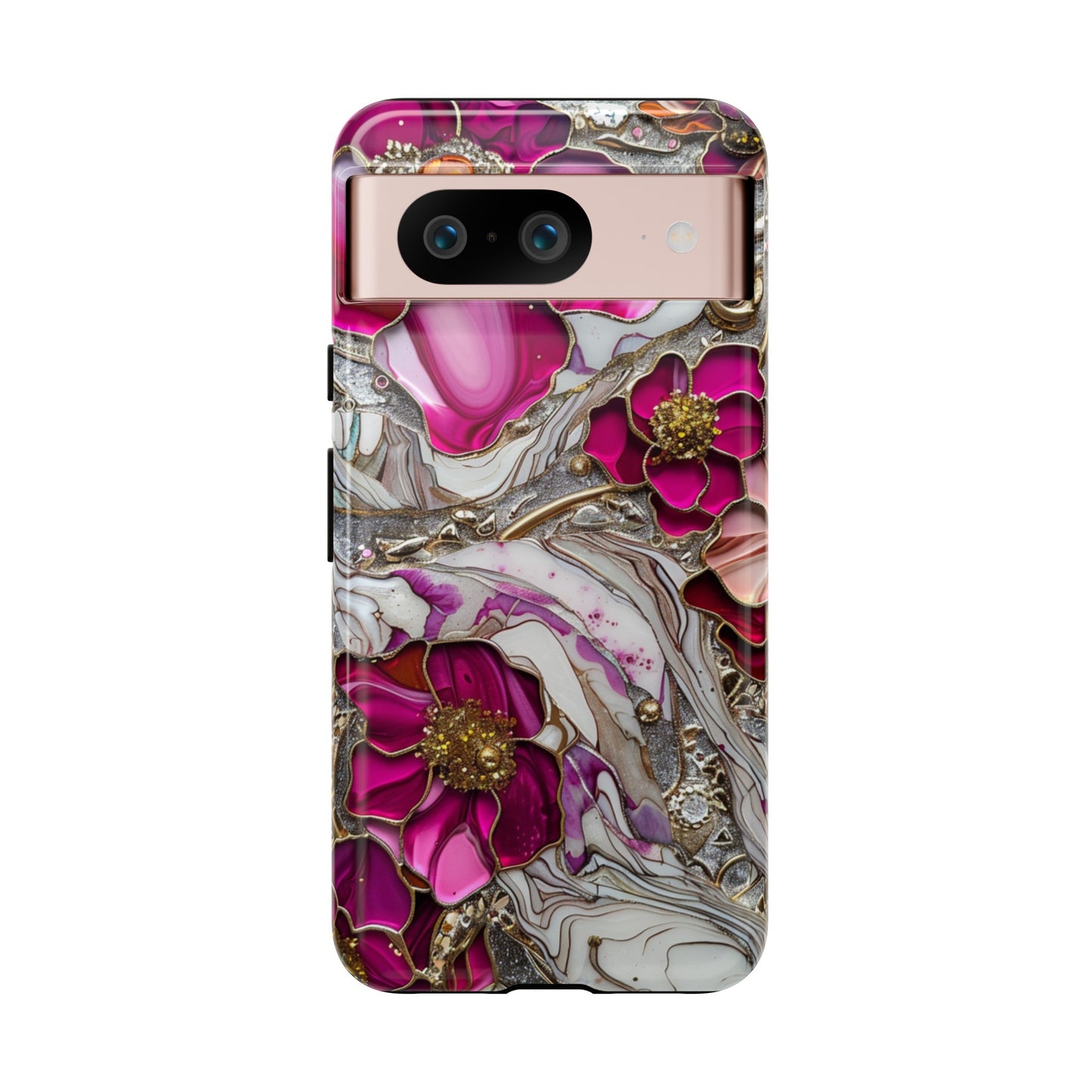 Stained Glass Magenta Floral Paisley Explosion Phone Case