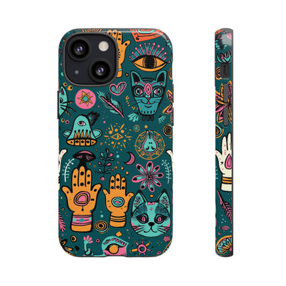 Kabbalistic Kitty Talisman Collage Phone Case