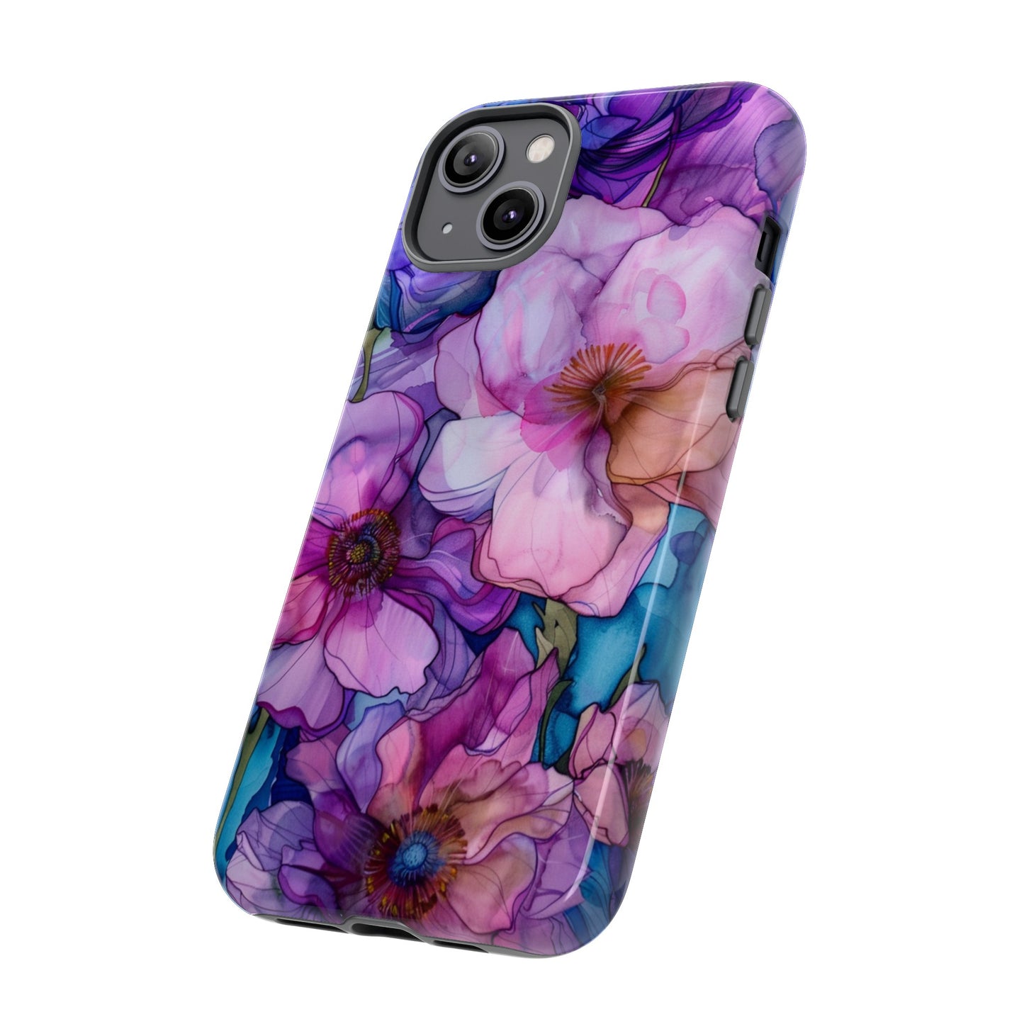 Purple Flower Stained Glass Phone Case