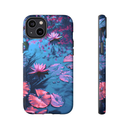 Magenta and Blue Color Zen Lily Pad Phone Case