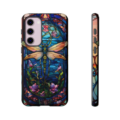 Art Nouveau Stained Glass Dragonfly Phone Case