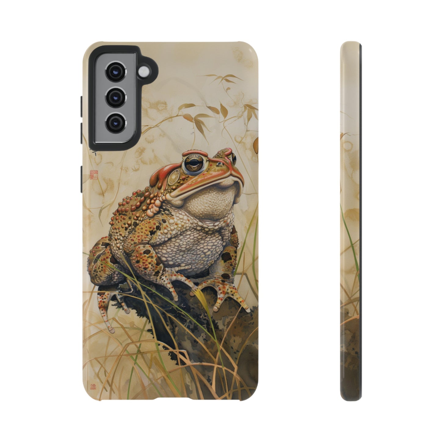 Toad on a Branch Japanese Style Art Painting Phone Case