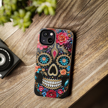 Sugar Skull iPhone Case | Celebrate Dia de los Muertos with Vibrant Elegance