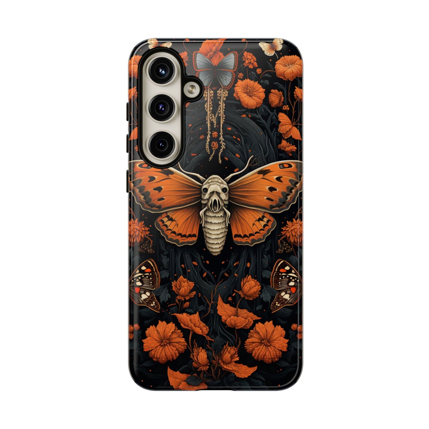 Eerie Elegance Halloween Goth Moth Phone Cover