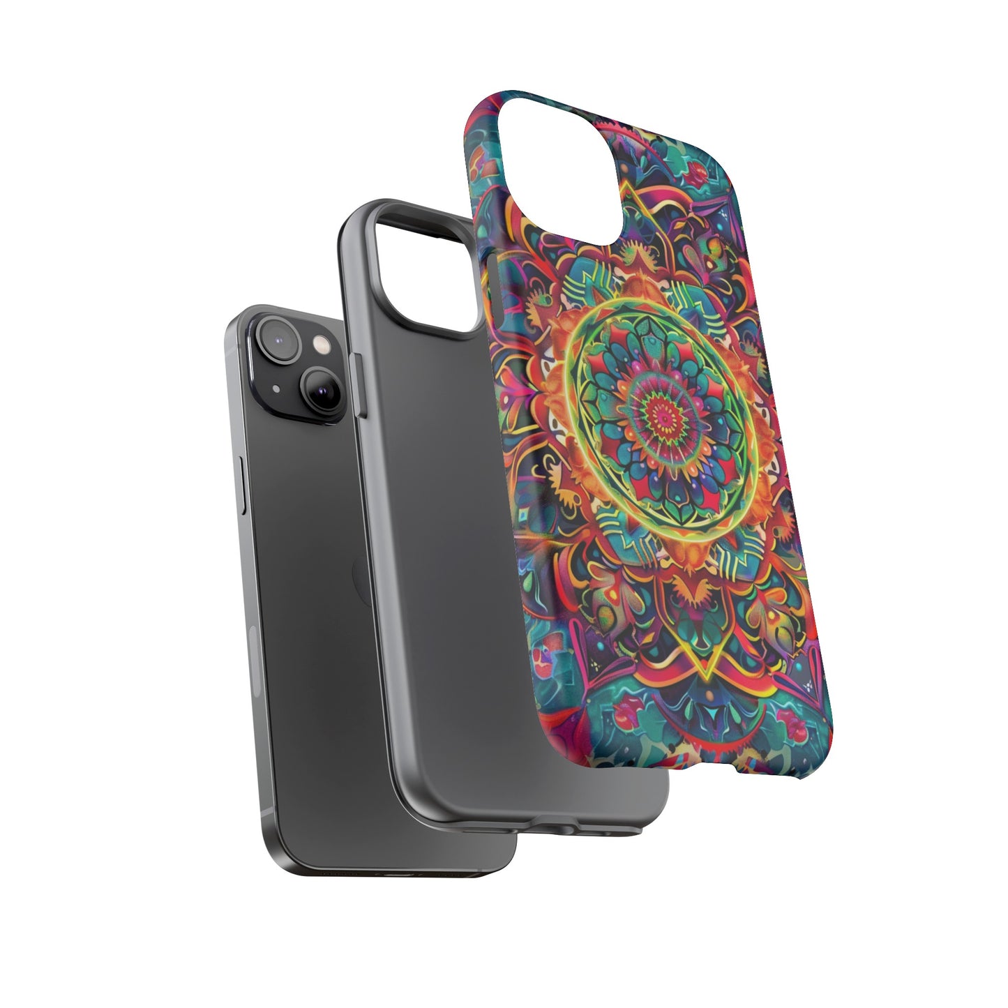 Cosmic Stained Glass Mandala Phone Case