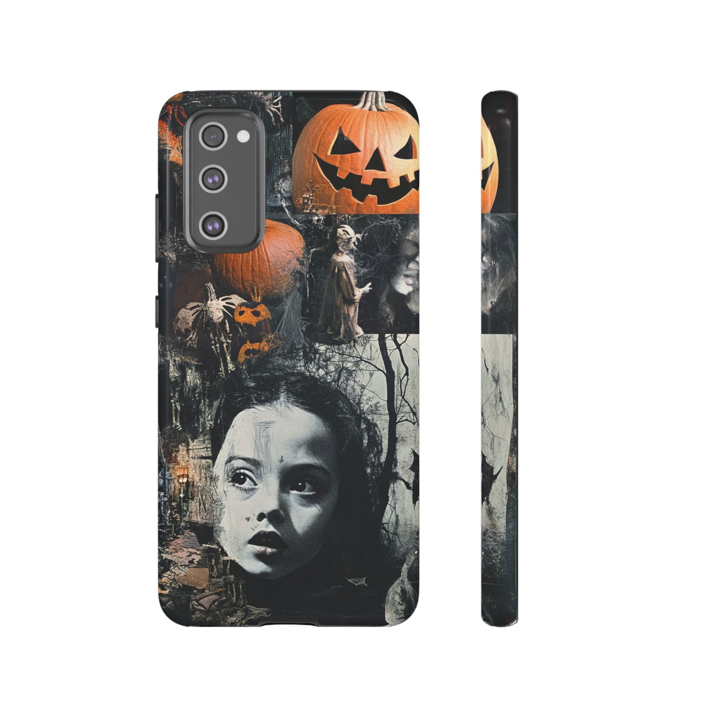 Vintage Halloween Collage Wednesday Goth Style Jackolantern Spooky Phone Cover