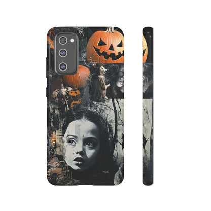 Vintage Halloween Collage Wednesday Goth Style Jackolantern Spooky Phone Cover