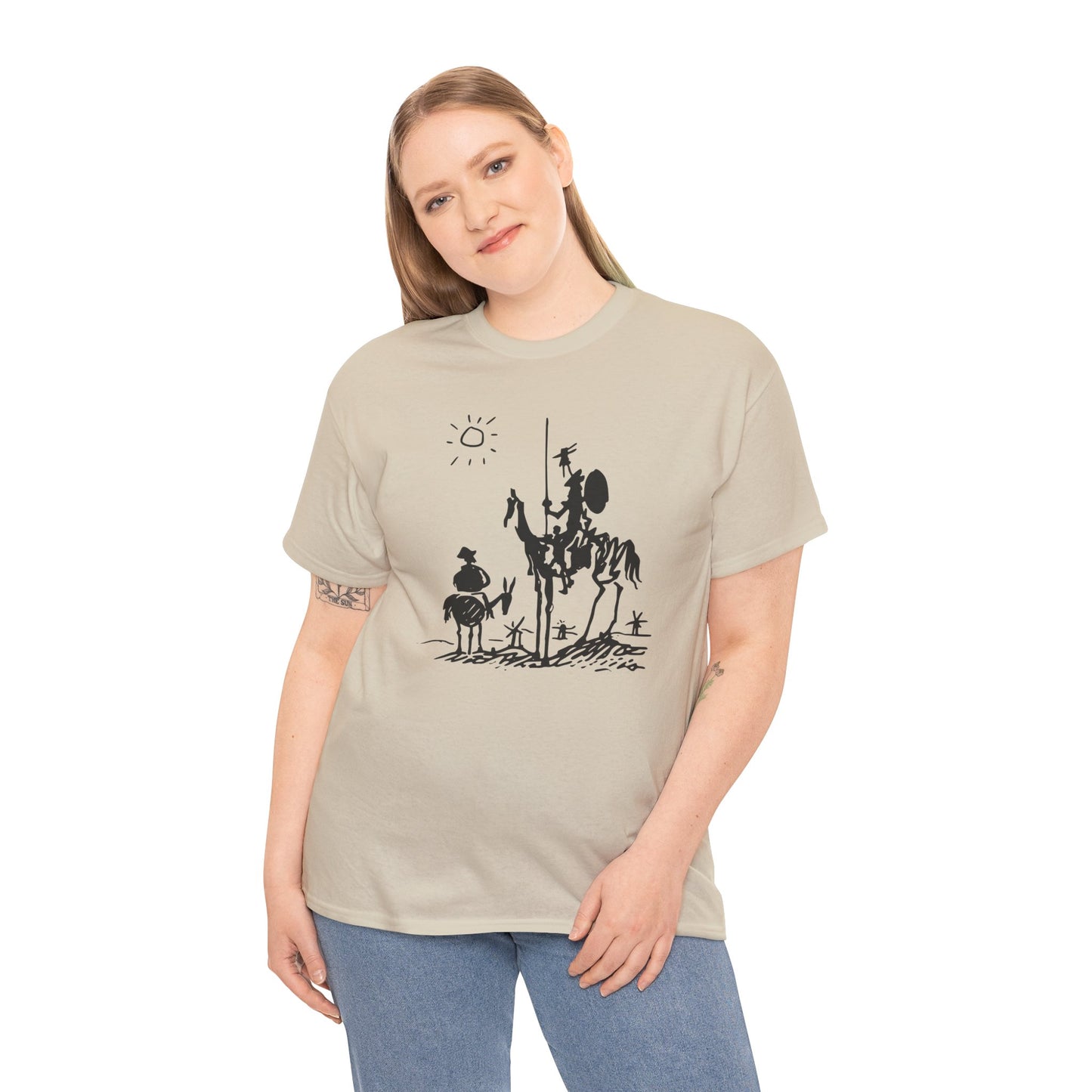 Literary t-shirt featuring Don Quixote design for book lovers and readers