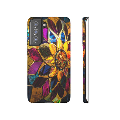 Cosmic Stained Glass Mandala Phone Case