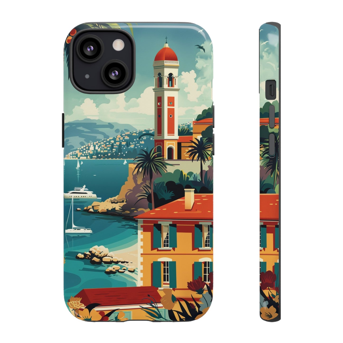 Midcentury French Riviera Landscape Painting Phone Case