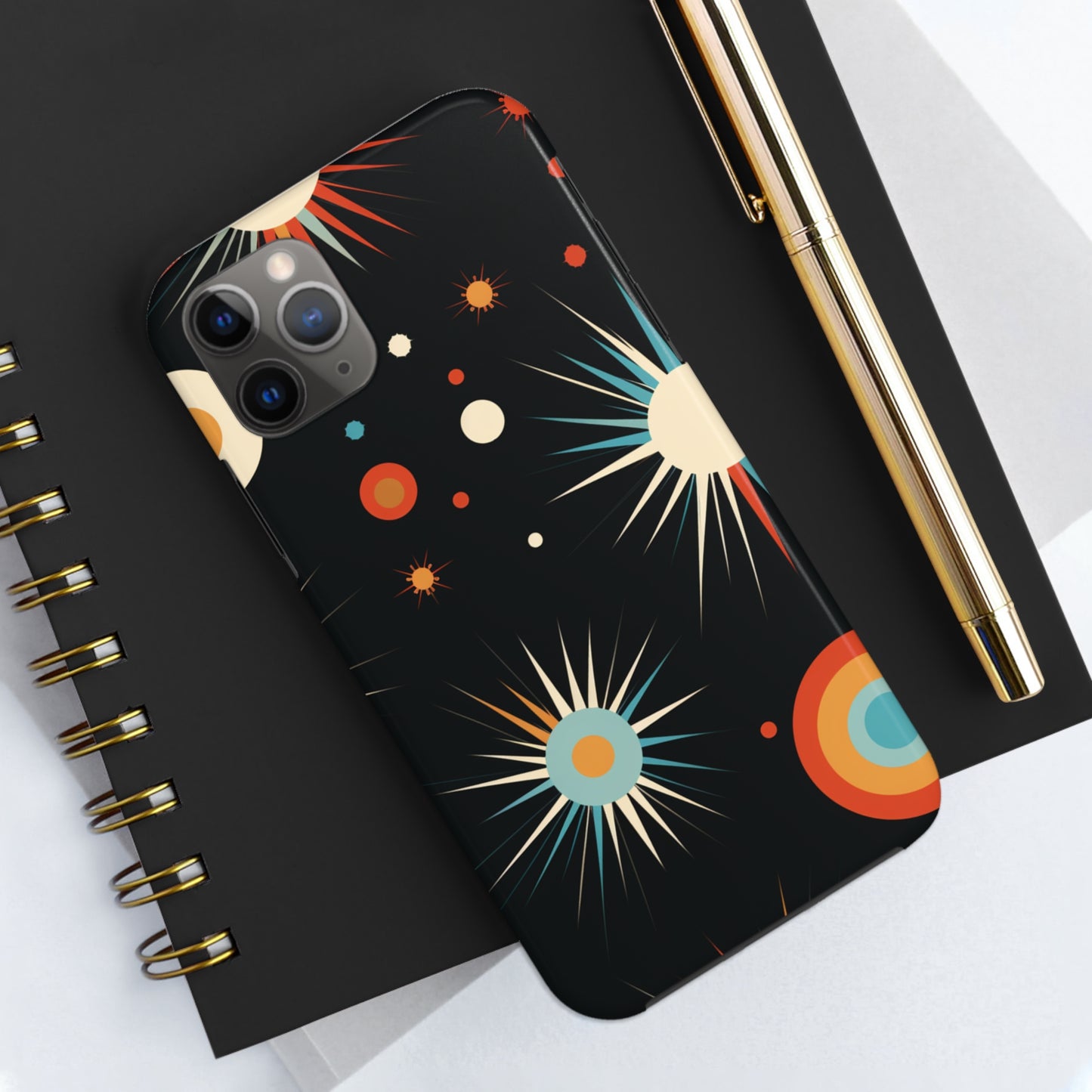 Mid-Century Atomic Age Tough iPhone Case | Retro Phone Cover