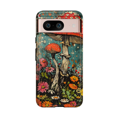 Trippy Magic Mushroom Retro Art Phone Case