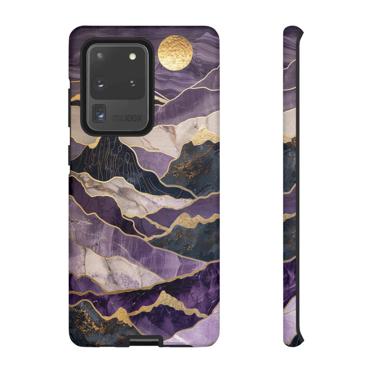 Abstract Purple Gold Mountain Phone Case