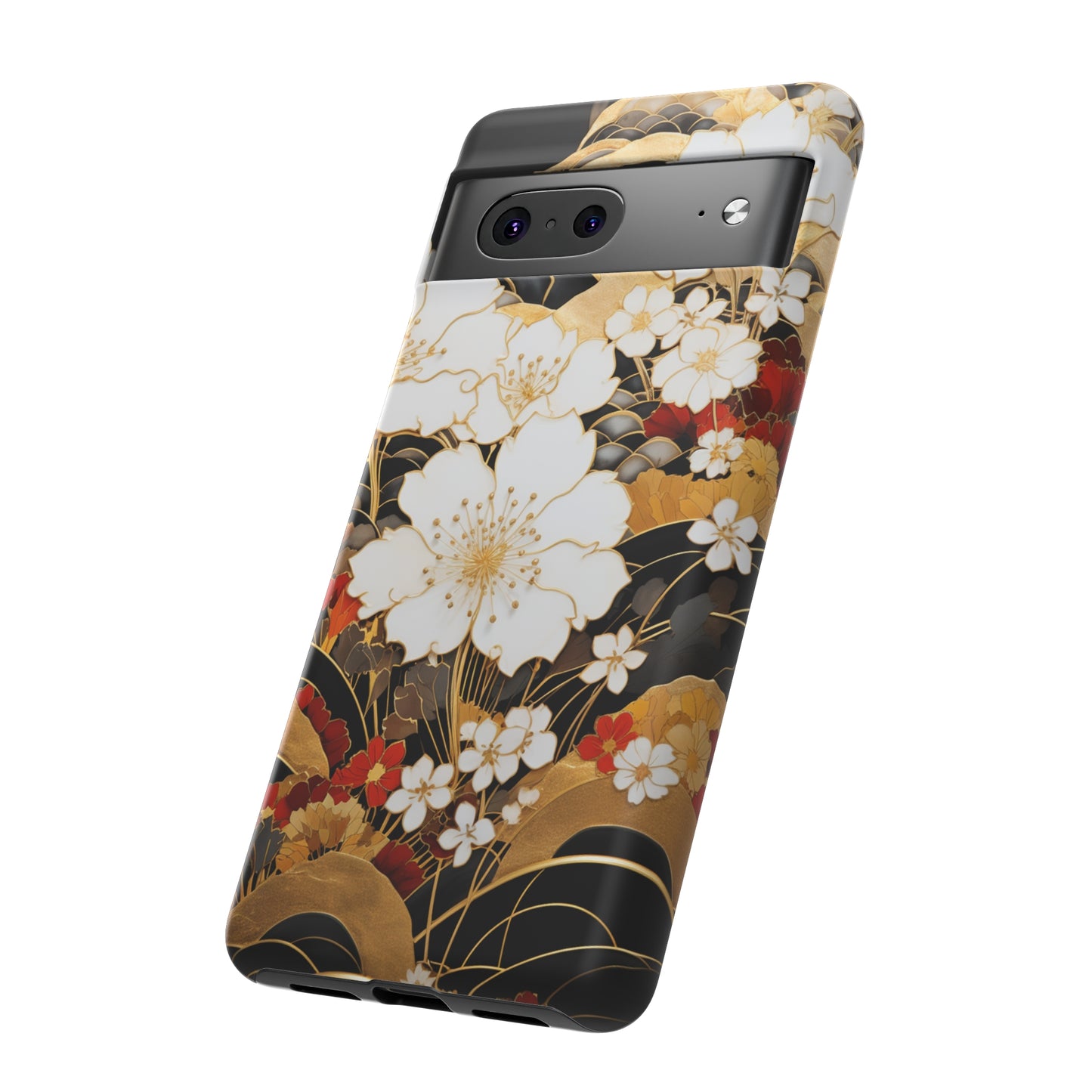 Chiyogami Floral Tough iPhone Case Galaxy S23 S22 S21 S20 Plus Ultra | Iphone 14 13 12 11 8 Pro Max Mini | Pixel 7 6 Pro 5 | Japanese Boho