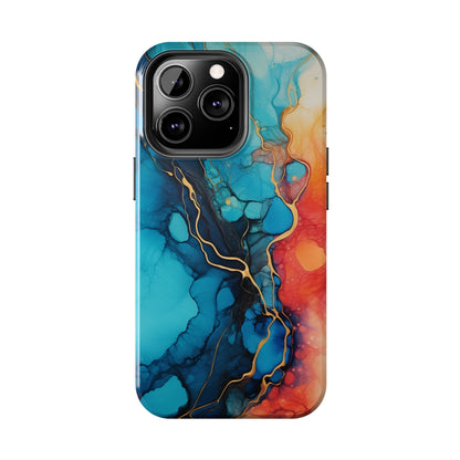 Marbled Watercolor iPhone Case | Embrace the Mesmerizing Multicolor Art