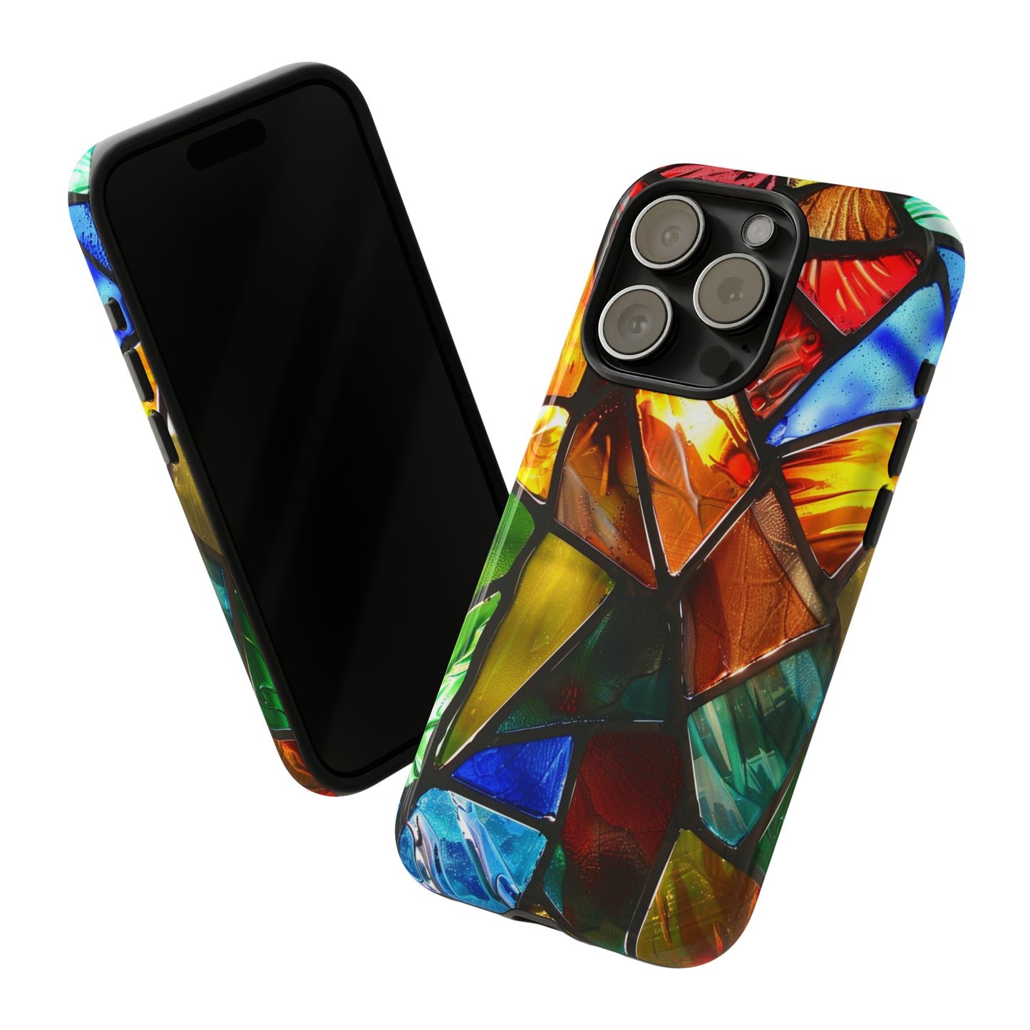 Color Explosion Abstract Stained Glass Phone Case