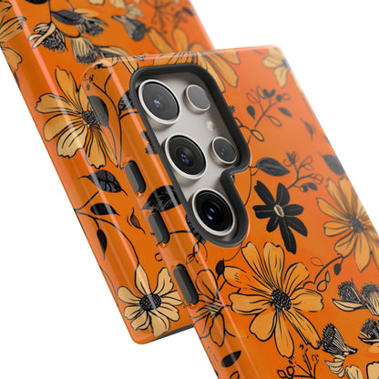 Orange Floral Phone Case Cute Summer Flower Aesthetic