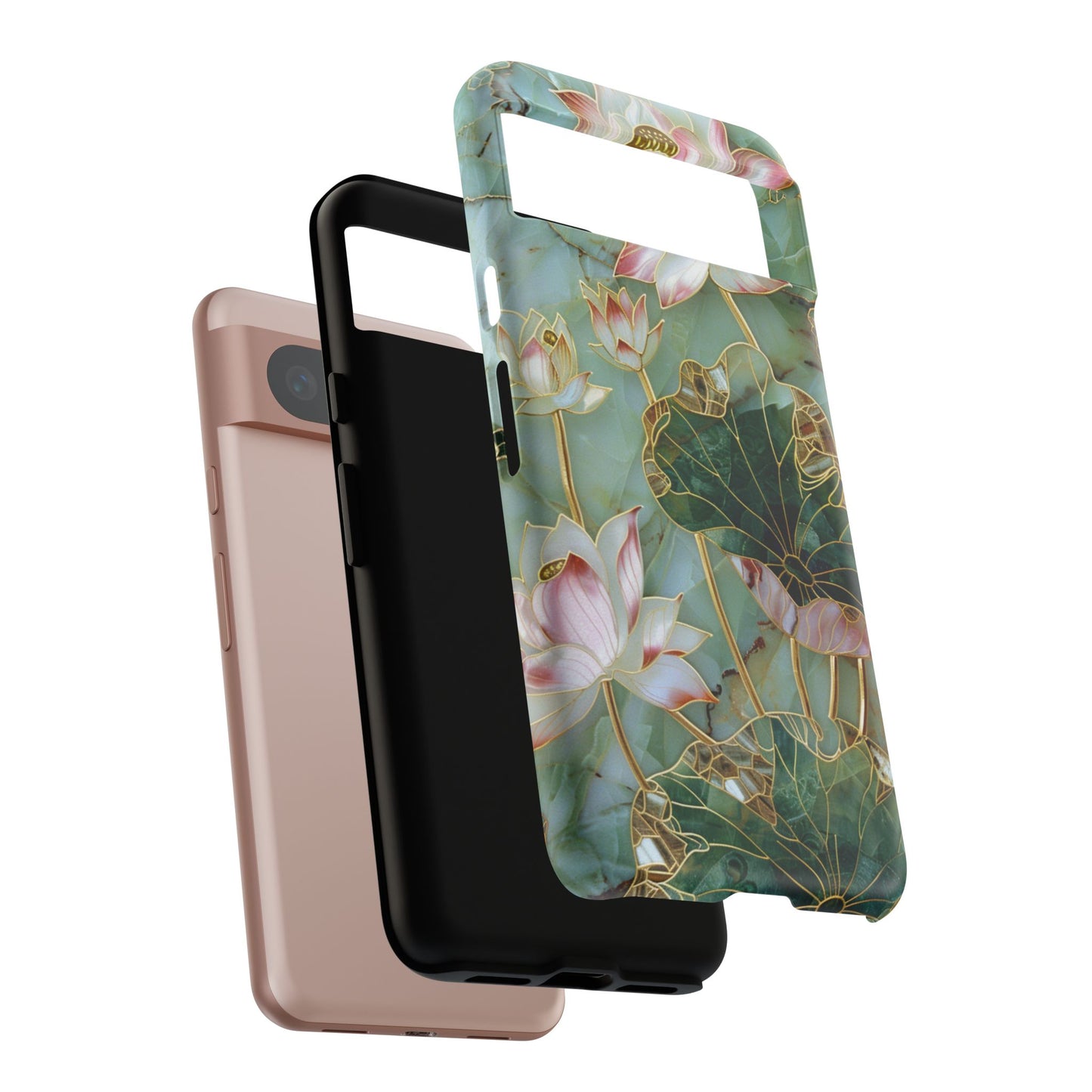 Elegant Floral Phone Case - Tough Cases with Lotus Design