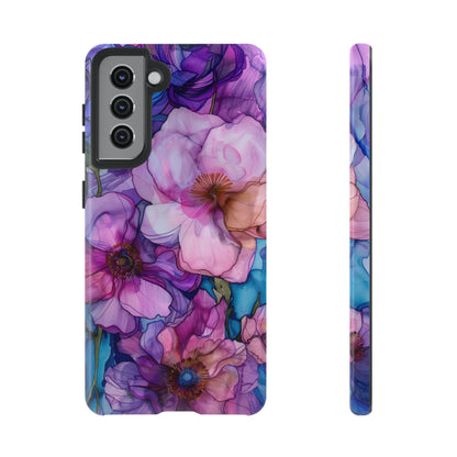 Purple Flower Stained Glass Phone Case