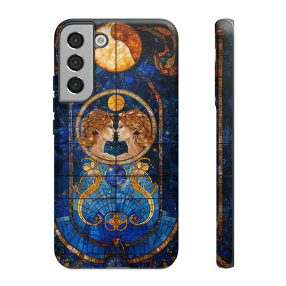 Gemini Astrology Stained Glass Phone Case