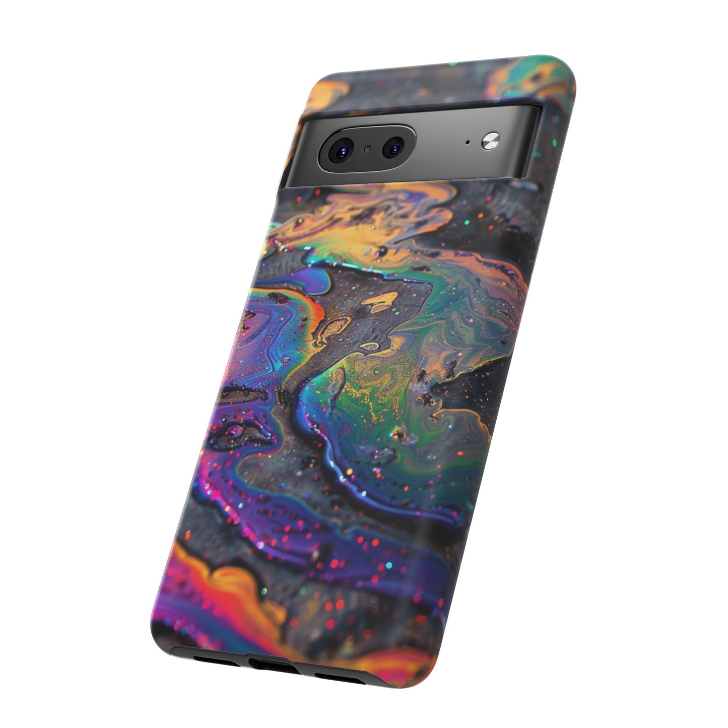 Opalescent Marbled Holographic Print Phone Case