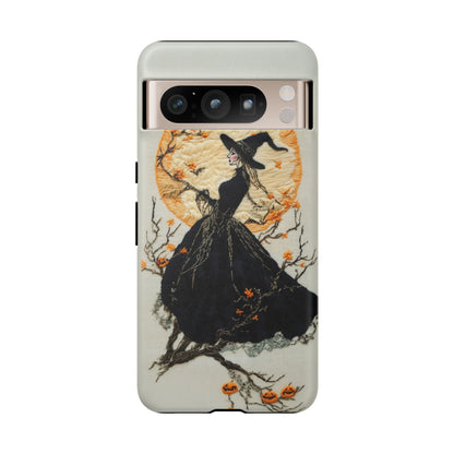 Halloween Witch Autumn iPhone Case, Embroidered Style