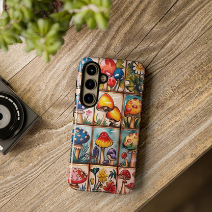 Trippy Magic Mushroom Tile  Abstract Art Phone Case