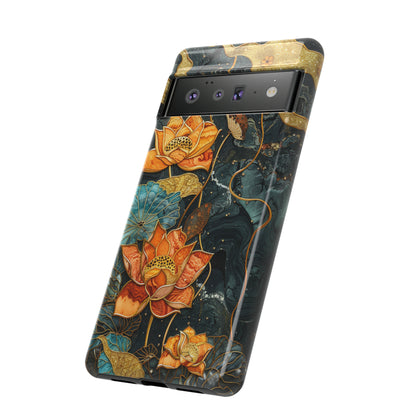 Chiyogami Floral Scroll Work Phone Case