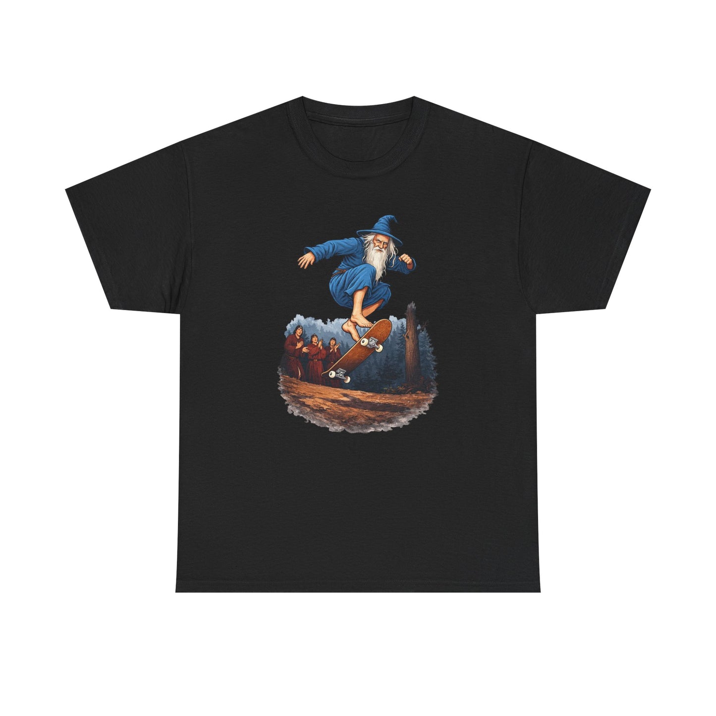 Wizard Skateboarding Fantasy T Shirt Magical Street Style Tee