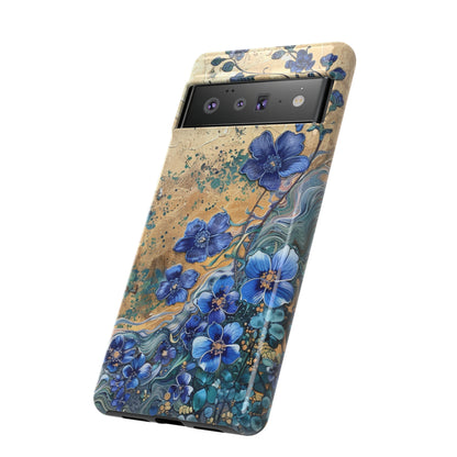 Forget Me Nots Vintage Color Splash Floral Design Phone Case