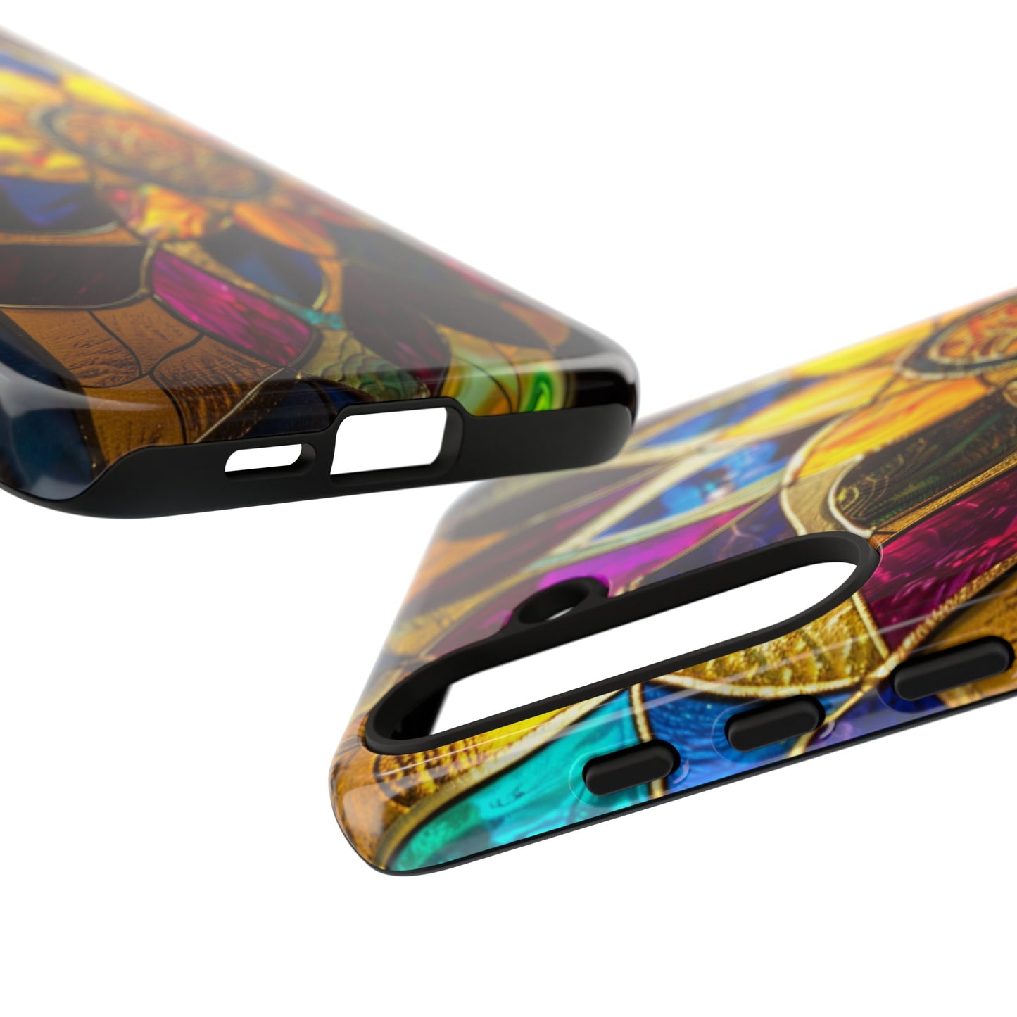 Cosmic Stained Glass Mandala Phone Case