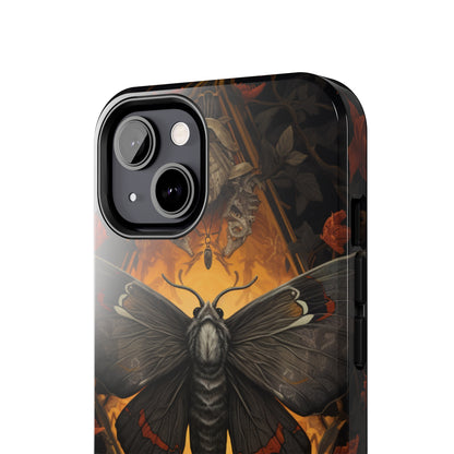 iPhone Case | Lost in Thought: Dark Academia Moth iPhone Tough Case