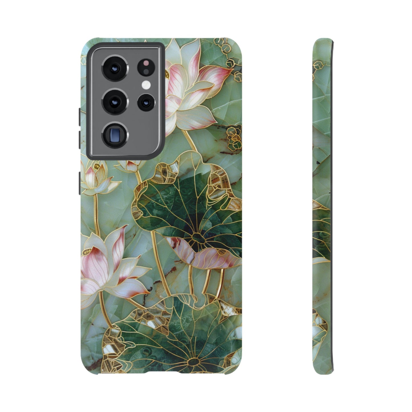 Elegant Floral Phone Case - Tough Cases with Lotus Design