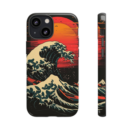 Great Wave off Kanagawa Retro Sunset