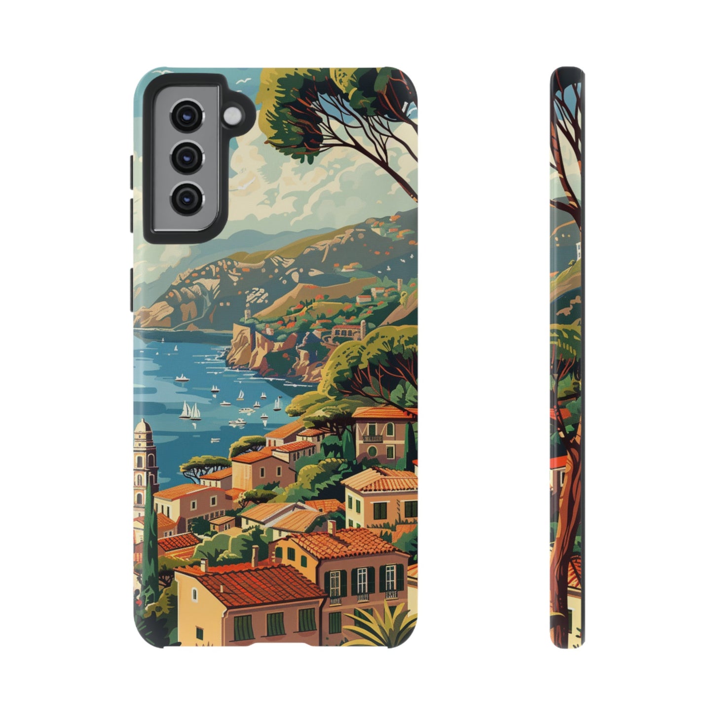 Midcentury French Riviera Landscape Painting Phone Case