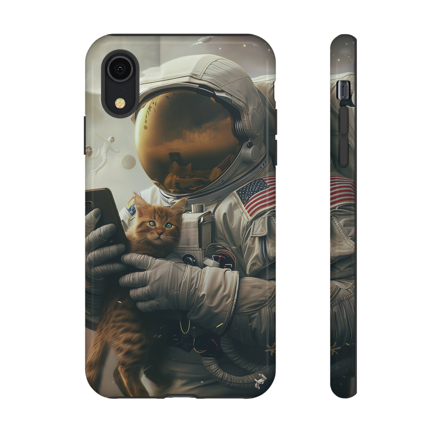 The Astronaut and the Cat Phone Case